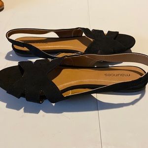 Maurices - Giana Black Peep Toe Flat - Size 7 NWT